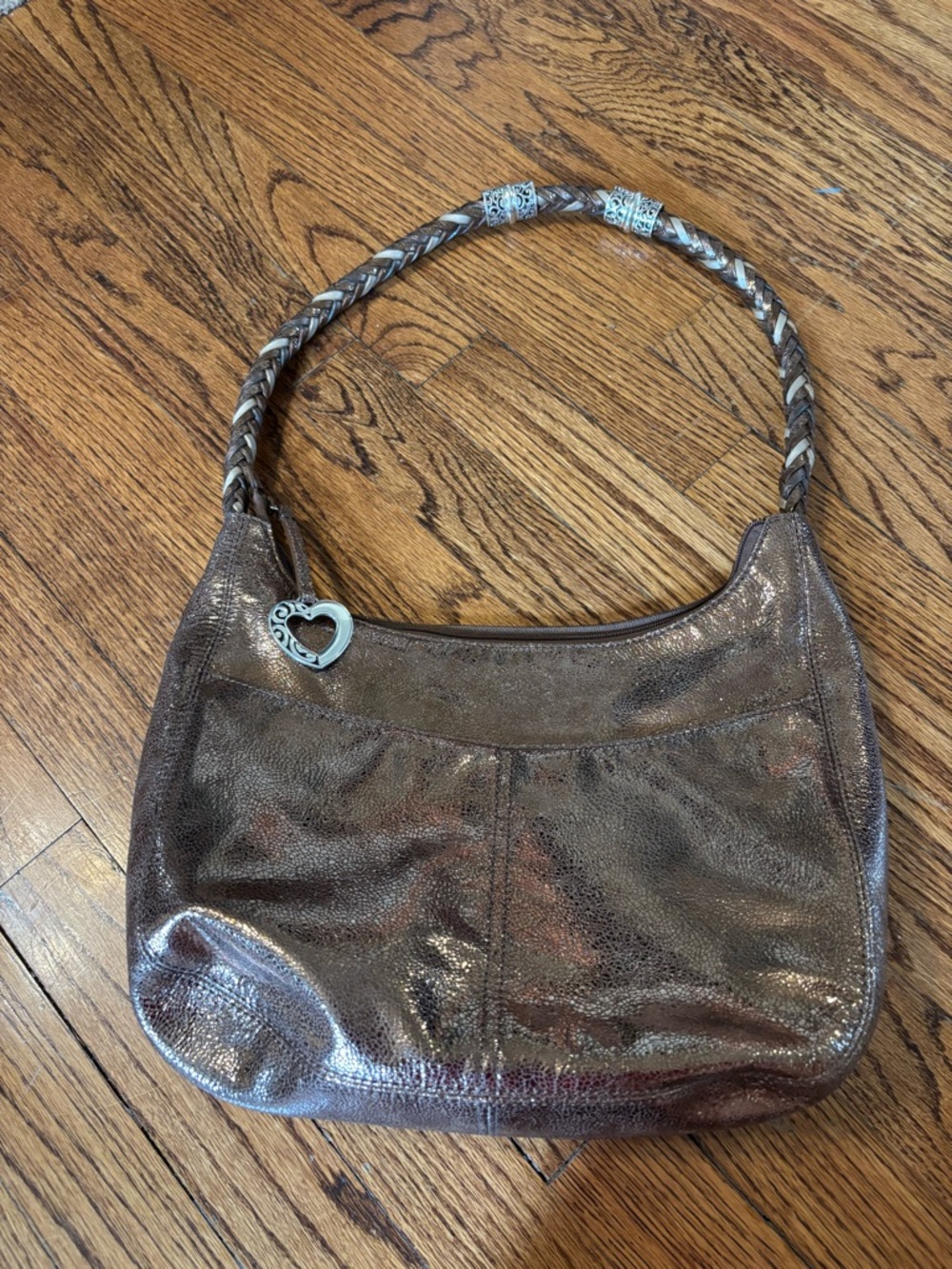 BRIGHTON BARBADOS HOBO METALLIC BAG